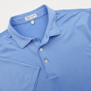 Peter Millar Polo Shirt Mens‎ Large Light Blue Summer Comfort Golf Performance